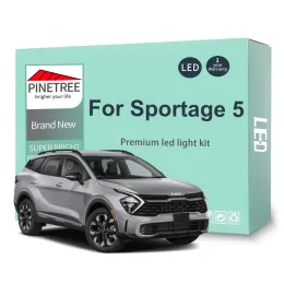 Bil LED Interior Light Kit för KIA Sportage 5 NQ5 2021 2022 2023 2024 LED -glödlampor registreringsplatta lampa Canbus inget fel