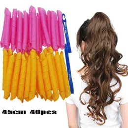 12PCS Magic Hair Curler DIY Fave Curl Rolle Portable Hairstyle Stigy 30 cm Trwałe narzędzia do stylizacji włosów