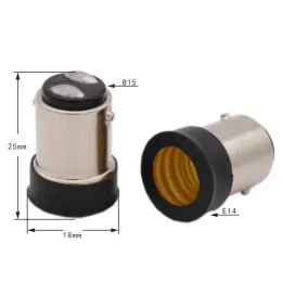2pcs e15d zu E14 LED -Beleuchtungslampenhalter -Konverter B15 zu E12 Schraublampenbuchse -Adapter -LED -LED -Halogenlampenbasen 3A