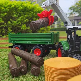 طراز Diecast Model Cars Model Tractor Model Kit مع مقطورة شوكية الرافعة الزراعية للماشية الزراعية للمزارع
