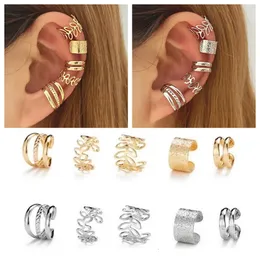 5pcsset di Simple Personality Ear Cuff Classic Accessori for Women Daily Party Wear Gioielli in lega 240511