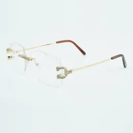 DIREKT-SKAUFE NEUE MODEL ULTRA LIGHT METAL Transparente Linsen 3524014-A Klauen Diamantmetallbeine Sonnenbrille, Größe 58-18-135 mm