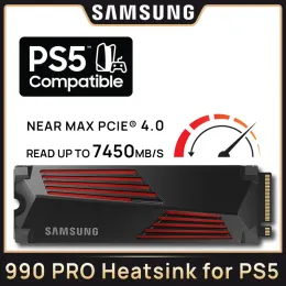 Samsung SSD 1TB 2TB 990 Heatsink NVME PCIE 4.0 M.2 2280 7450MB/s PS5 PlayStation5用SSDドライブ5ラップトップゲームコンピューター