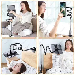 Goosenhals Tablet Mount Holder For Bed Desk Phone Holder Flexibel Long Arm Clamp Tablet Stand för iPad Samsung Xiaomi 4,7-11 tum