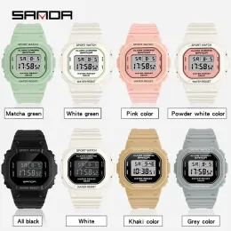 Sanda 293c 2023 Hot Sell Waterpronation Women Watch Lightweight Multifunctional цифровые наручные часы Square Dial Подарки для студентов студентов