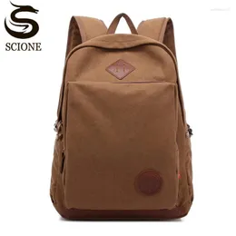 Rucksackmodische Männer Vintage Canvas School Tasche mit großer Kapazität Laptop Reise Camping Mochila Femenina XA851M