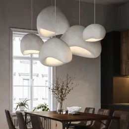 Nordic Minimalist Wabi Sabi Led Lights Lights Living Dining Room Decor Home Damilier Camera da letto Bar Loft Hanging Lampad Freet