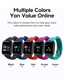 116PLUS SMART BRACELET Sports Sports Sports D13 Tela colorida Pedômetro Sports Pedômetro Bluetooth Lembrete da freqüência cardíaca Pressão arterial