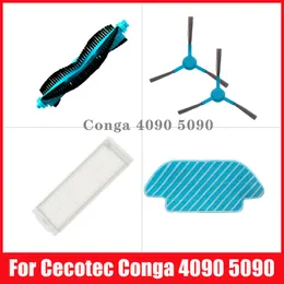 Für Cecotec Conga 4090 5090 Hauptbürstenseite Pinsel HEPA -Filter Mop -Tücher Zubehör Roboter Vakuumreiniger Ersatz Ersatzteil