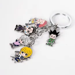 Anime x Keychain Gon Killua Zoldyck Kurapika Hisoka Metal Figures Keyrings For Women And Men Fashion Car Key Chain 3040