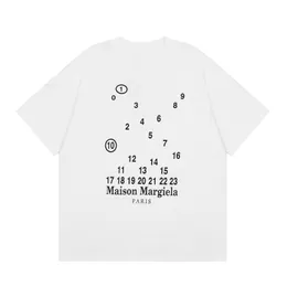 Maisonss margiela mm6 maglietta da uomo t-shirt numero maglietta da ricamo da uomo maglietta primavera estate