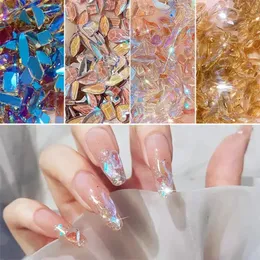 100pcs Rhinestone Crystal AB Charm Luxury Nail Art Flatback Taşları Tırnak 3D Dekorasyonlar Glitter Manikür DIY Telefon Malzemeleri