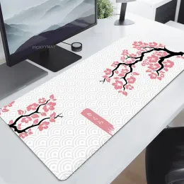 Sakura Mouse Mats Mouse Pad Blue and White Large MousePads PC Gamer MousePad Office Desk Mat Rubber Keyboard Mats Gifts 900x400