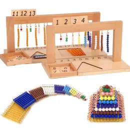 Montessori Matematica Materiale Personali I Learning Toys Simboli perline Simboli vassoio Decimale Educational Counting Math Toys per la scuola materna