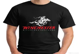 Nowy karabin Winchester i SGUNS Firearm Logo Men039s Czarny Tshirt Rozmiar S5XL TEE SHIRT Men Boy Crazy Short Sleeve Crewneck C2580562