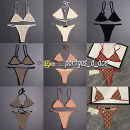 Sexy Triangle Bikinis Designer feminino Menas de banho tule tule renda de roupas íntimas cartas bordadas halter split swimsuits praia briefs com gravata