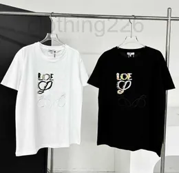 女性用Tシャツデザイナーファッションサマーブラックホワイトカラーサイケデリック刺繍小袖メンズ女性カップルレターTシャツルーズデザイナーTシャツ