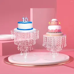 Piatti Torta si trova Crystal Acrilic Dessert Piatto di decorazioni per feste per matrimoni 9,8/11,8 pollici