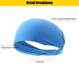 10-1pcs Ultra-sottile fascia elastica Sport Elastic Canda per capelli Banda Yoga Headwear Headwrap Headwwrap Sweat Hair Head Band