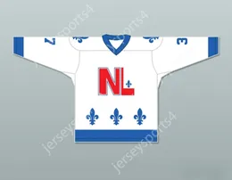 Custom Roger Ladouceur 37 Le National de Quebec White Hockey Jersey-Lance Et Compte Top Sched S-M-L-XL-XXL-3XL-4XL-5XL-6XL