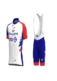 2021 Groupama Pro Team Blue Short Sleeve Cycling Jersey Sommerradkleidung