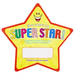 50st Big Size Reward Scratch Cards Lucky Uppmuntra beröm klistermärken Kids Tidigt lärande Lärarhjälpmedel Kindergarten Family Game