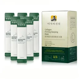 20pcslot Kollagen Schlafmaske Hautpflege feuchtigkeitsspenstige, nahrhafte Aufhellengesicht koreanische Masken 240523
