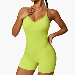 Lu Yoga Allinea abito sexy Donne Seamless senza saldatura Shorts Dance Sports Dish Weadsuit Tasess Bodysuit LL Lemon Sports Gym