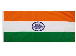 Índia sinaliza bandeiras nacionais do país 3039x5039ft 100d poliéster com dois orações de bronze5995670
