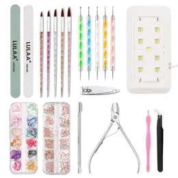 Ny nagelförbättring Set Armor Oil Gel Baking Lamp Nail Enhancement Pen Nail Enhancement Diamond Decoration Combination Set Novi