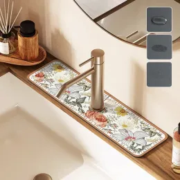 Küchenspüle Wasserhahnmatte Badezimmer Teppich Diatom Schlamm Super absorbierende Trocknungspad