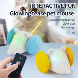 Игрушка для удаленного контроля для игрушек для кошек для внутренних кошек Интерактивное интерактивное мышь Интеллектуальное зондирование Электрическая игрушка для кошек с мигающим волокно-оптическим волокном S2452444