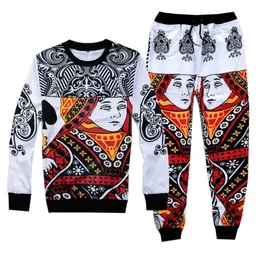 Novelty Harajuku Poker Spades Queen Print 3D Sweatsuit Fashion Tracksuit Men/Women Joggers Pantshoodies 2 Piece Set R2390 240517