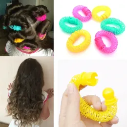 16st hårstyling Donuts Hårstyling Roller Frisör Plast Bendy Soft Curler Spiral Curls Rollers Diy Hair Styling Tools