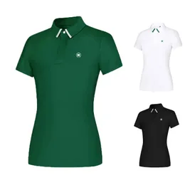 Golf Wear Womens Polo Gömlek Yaz Spor Golf Giyim Kısa Kollu Hızlı Kuru Nefes Alabası Kadınlar İçin 240522
