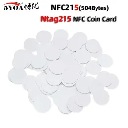 50PCS NFC NTAG215コインタグキー13.56MHz NTAG 215カードユニバーサルラベルRFIDウルトラライトタグラベル25 mm直径