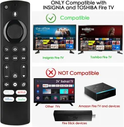 Ersättningsröstens fjärrkontroll för insignia smart TV och Toshiba smart TV-apparater med Netflix Prime Hulu genvägstangenter NS-RCFNA-21