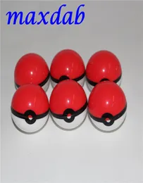 6ML POKEBALL على شكل طعام من طراز سيليكون كرات حاوية الحاوية جرة لزيت DAB جاف عشب شمع الملحقات التدخين 9104980