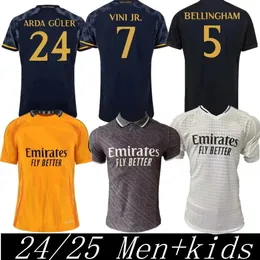24 25 Bellingham Vini Jr Football Jersey Mbappe Tchouameni Valverde Camiavinga Shirt da calcio Real Madrids Camisetas Men Kid Kit Uniforms Fans Fans