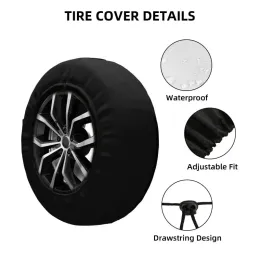 Mr Zogs Surfing Sex Wax Spare Tire Cover for Mitsubishi Pajero Jeep RV SUV 4WD 4x4 Surfing Surf Gift Car Wheel Protector Covers