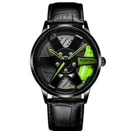 Grüne Hände einzigartige Design Quarz Uhr 40 mm Durchmesser Radstil Herren Uhren Jungen Schüler Lokomotive kreative Armbanduhren 2559 2559