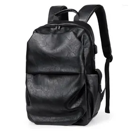 Rucksackmodische Männer Laptop -Tasche externe USB -Ladung Computer Rucksäcke Männliche Mochila Leisure Travel Rucksack Anti Thief