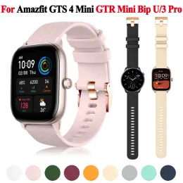 Amazfit GTSの20mmストラップ4 Mini 3 2e 2 Mini Smart Watch Band Amazfit bip U 3 Pro gtr Mini 42mmローズゴールドバックルブレスレットベルト