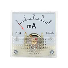 91c4- MA DC Wskaźnik typu miliametr 1mA 5MA 10MA 50MA 100MA 200MA 300MA 500MA Mechanika analogowa AMMETER