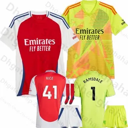 Игрок Arsenall Rice Soccer Jersey Kids 2024 25 Home Away Third GK Arsen Men Football Form