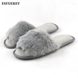 Pantofole fayuekey primaverile autunno inverno casa grande dimensione morbida addensare donne peluche scarpe da letto per interni