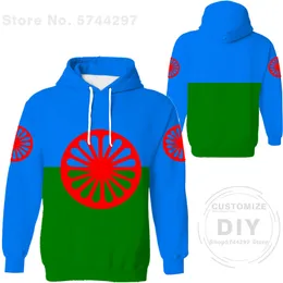 Hoodie Rom Gypsy Flag of the Romani People Sweatshirt Print Logo Logo Closeizable