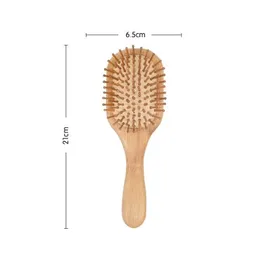 2024 1PC Wood Comb Professional Healthy Paddle Cushion Hair Loss Massage Brush Hairbrush Comb Scalp Hair Care Healthy bamboo comb for wood