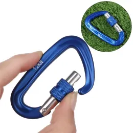 12/25KN Safety Professional Carabiner D Forma Chave Gancho de alumínio Securidade Mestre Mountaineing Protective Tool