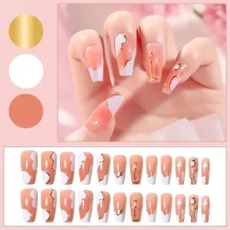Summer Cow Pattern Wearing Nail Sweet Cool Enhancements Wholesale Hot Stamped Patch Whitening False Products